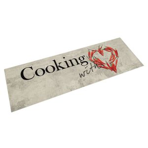 vidaXL Keitti&ouml;n pest&auml;v&auml; matto Peper Cooking 45x150 cm sametti
