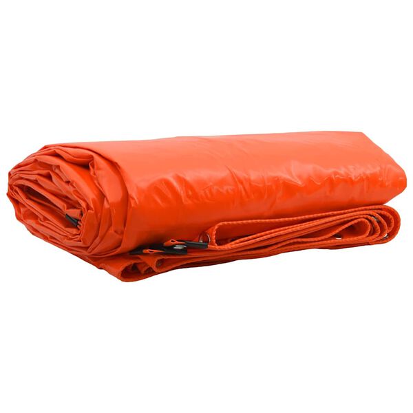 vidaXL Pressu 650g / m² Oranssi 3 x 6 m Kangas PVC-pinnoitteella