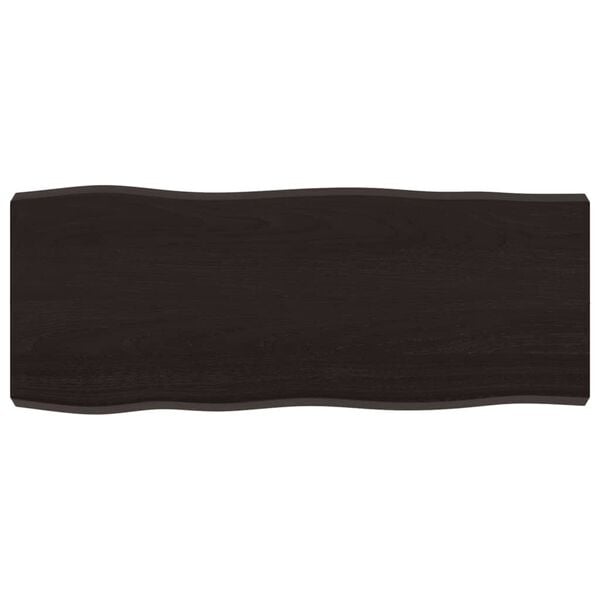 vidaXL P&ouml;yt&auml;levy ruskea 100x40x(2-6)cm k&auml;sitelty t&auml;ystammi el&auml;v&auml; reuna