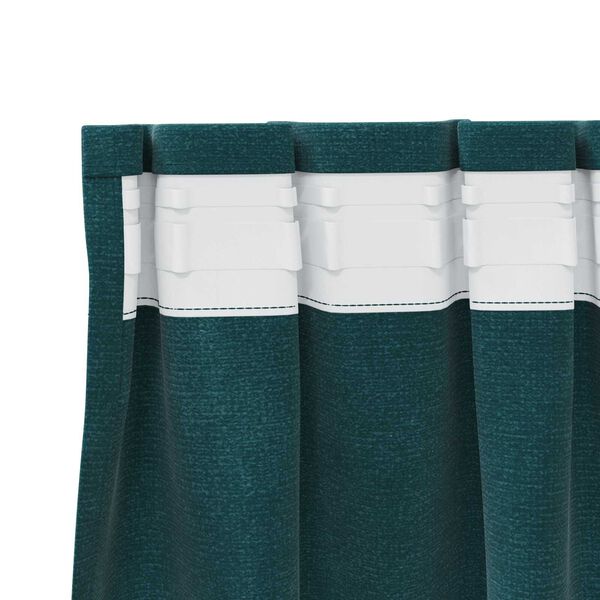 vidaXL Pimennysverhot 2 pcs Tummanvihreä 140 x 245 cm Sametti