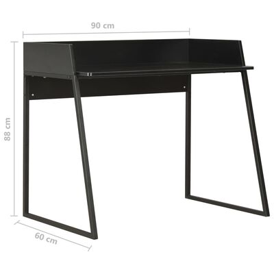 vidaXL Työpöytä musta 90x60x88 cm