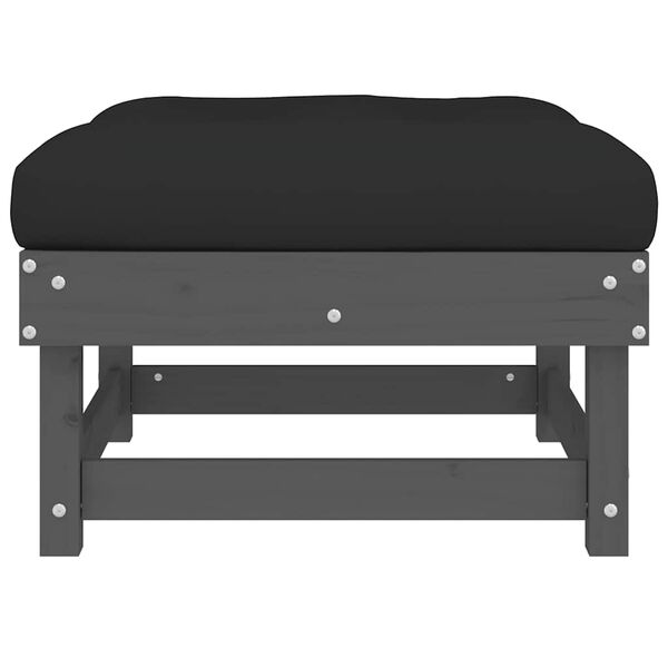 vidaXL Ulkorahi tyynyll&auml; harmaa t&auml;ysi m&auml;nty