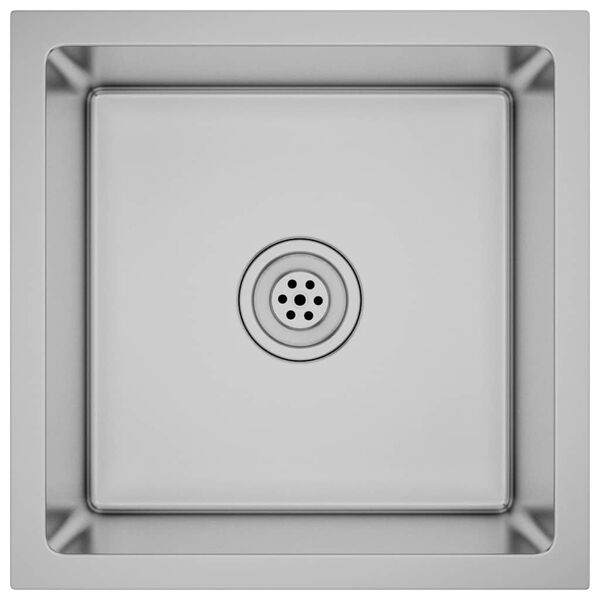 vidaXL Käsintehty keittiön tiskiallas ruostumaton teräs