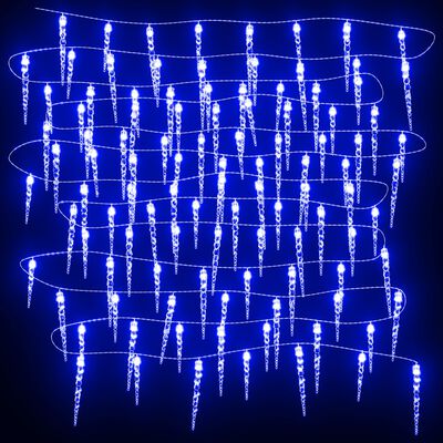 vidaXL Jääpuikko jouluvalo 200 LED-valoa sininen 20 m akryyli PVC