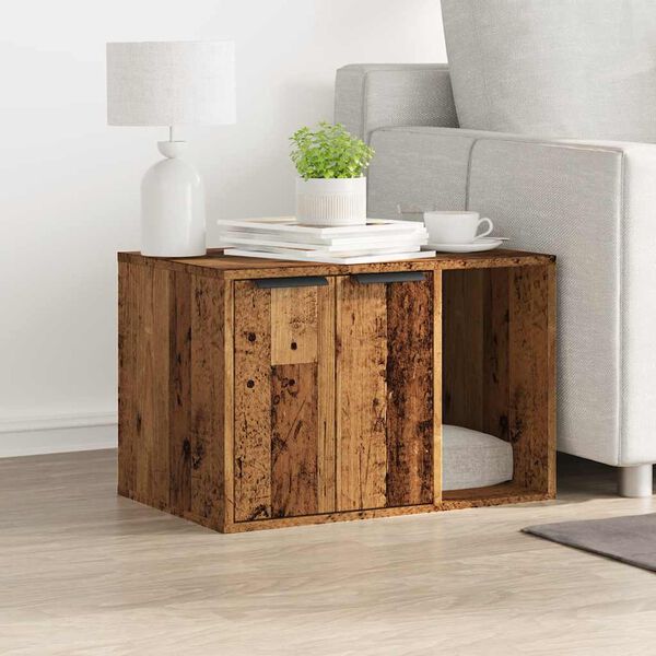 vidaXL Kissanhiekkalaatikon kotelo vanha puu 60x40x40 cm tekninen puu