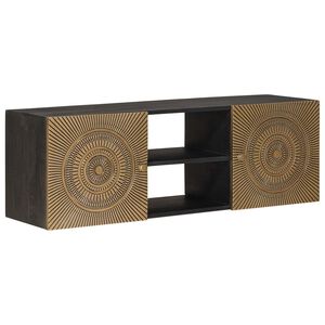 vidaXL TV-kaappi hyllyll&auml; s&auml;ilytystilassa Messinki 105 x 30 x 35 cm