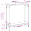 vidaXL Konsolip&ouml;yt&auml; hyllyll&auml; Vanha Puu 75 x 22,5 x 75 cm Tekninen puu