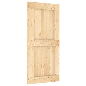 vidaXL Liukuovi NARVIK Luonnollinen ja musta 95 x 210 cm (213,5 cm)
