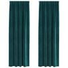 vidaXL Pimennysverhot 2 pcs Tummanvihre&auml; 140 x 245 cm Sametti