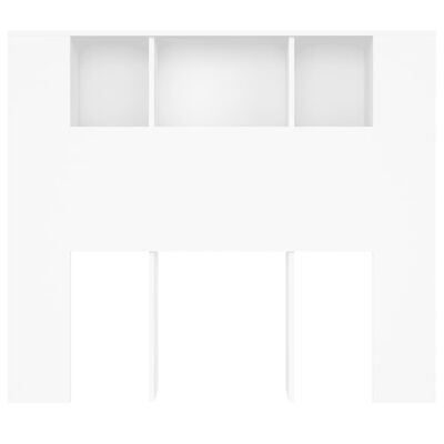 vidaXL Sängynpääty säilytystilalla valkoinen 120x18,5x102,5 cm