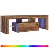vidaXL TV-kaappi LED-valoilla vanha puu 120x36,5x40 cm teknillinen puu