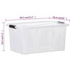 vidaXL Säilytyslaatikot kansilla 2 kpl läpinäkyvä 14 l