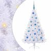 vidaXL Tekojoulukuusi 150 LED-valoilla Valkoinen 150 cm PVC ja ter&auml;s
