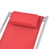 vidaXL Kallistettavat rantatuolit 2 kpl teräs punainen