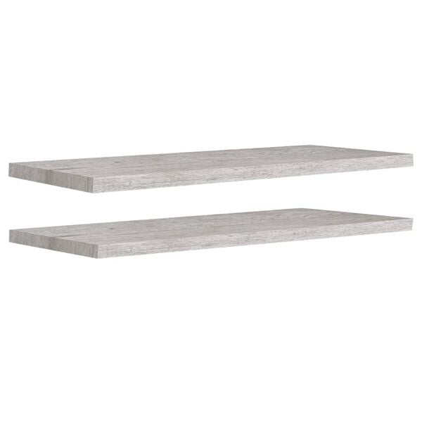 vidaXL Kelluvat seinähyllyt 2 kpl betoninharmaa 90x23,5x3,8 cm MDF