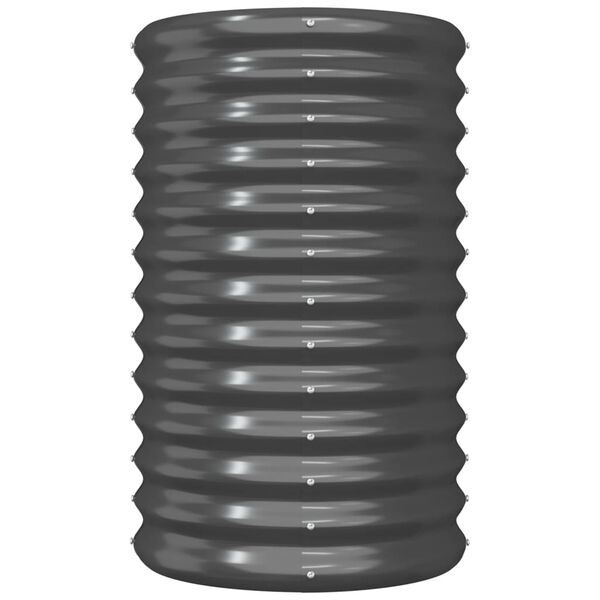 vidaXL Puutarhakukkalaatikko galvanoitu teräs 40x40x68 cm antras.