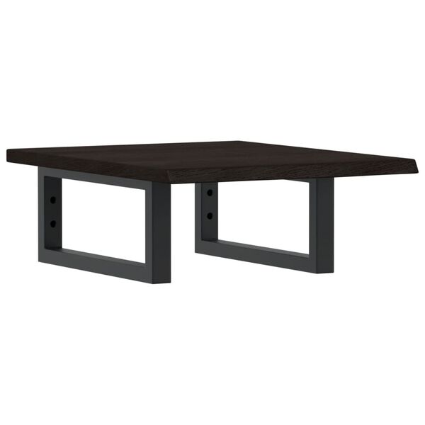 vidaXL Pesuallashylly seinälle teräs ja täysi tammi