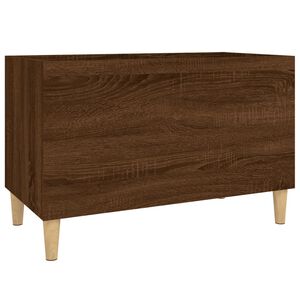 vidaXL LP-levyjen s&auml;ilytyskaappi ruskea tammi 74,5x38x48 cm puu
