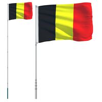 vidaXL Belgian lippu ja lipputanko 5,55 m alumiini