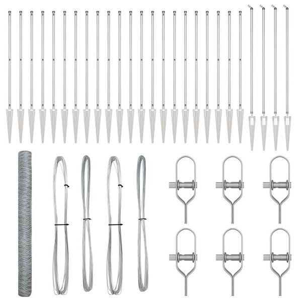 vidaXL Aitalatu Hopea 50 x 1,6 m (50 mm verkko) Ter&auml;s