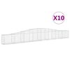 vidaXL Kaarevat kivikorit 10 kpl 400x30x40/60 cm galvanoitu rauta