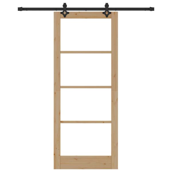 vidaXL Liukuovi ORKDAL Luonnollinen ja musta 86 x 211 cm