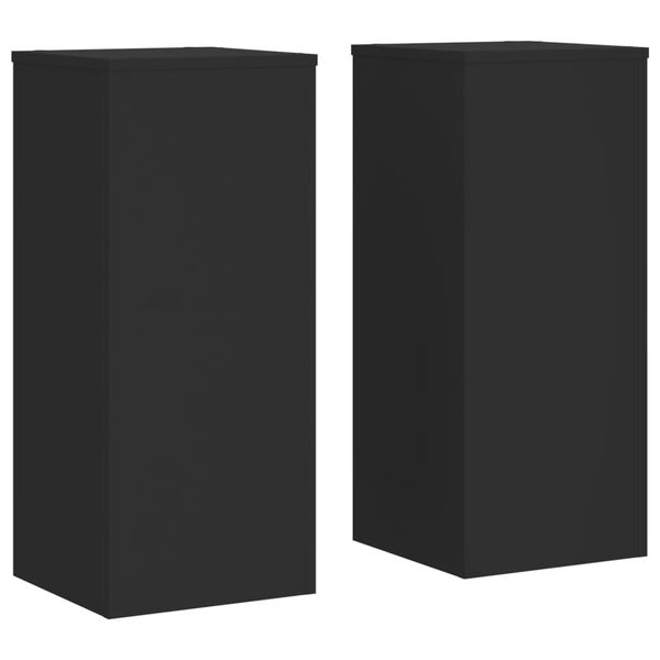 vidaXL Kasvitelineet 2 kpl musta 30x30x70 cm tekninen puu