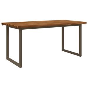 vidaXL Neli&ouml;nmuotoinen ruokap&ouml;yt&auml; 160 x 70 x 75 cm Tihe&auml; akasiapuu