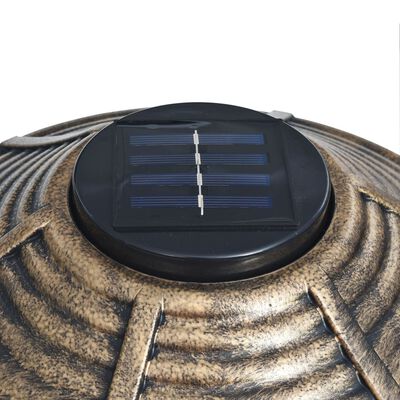 vidaXL Koristeellinen lintukylpy aurinkovoima LED-valoilla muovi