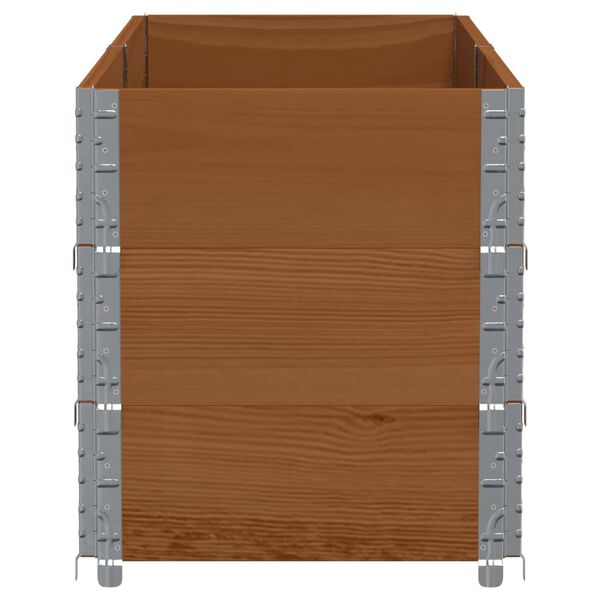 vidaXL Kukkalaatikko ruskea 150x50 cm t&auml;ysi m&auml;nty