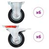 vidaXL Rullapy&ouml;r&auml;t 12 kpl 100 mm