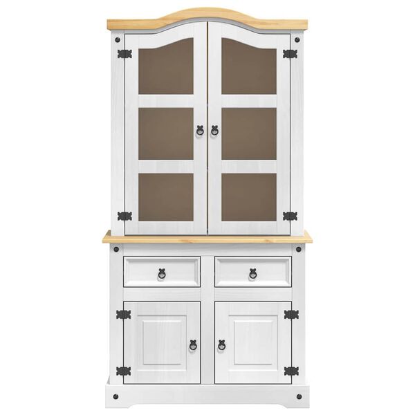 vidaXL Sivup&ouml;yt&auml; Valkoinen 100 x 48,5 x 179 cm Massiivinen m&auml;nty