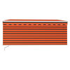 vidaXL Manuaalisesti kelattava markiisi verho/LED 3x2,5m oranssiruskea