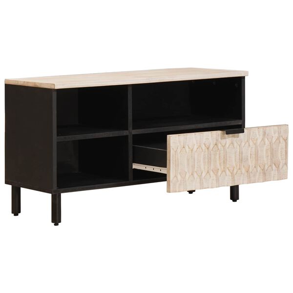 vidaXL TV-kaappi hyllyll&auml; Valkoinen pesu viimeistely 80 x 33 x 46 cm