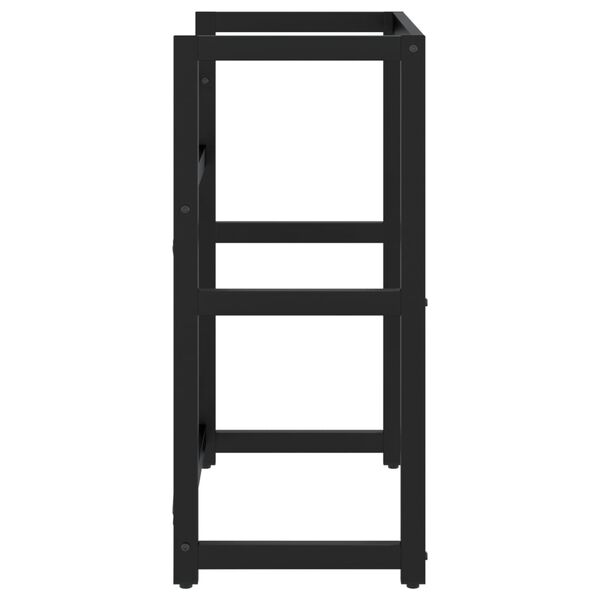 vidaXL Kylpyhuoneen pesualtaan kehys musta 59x38x83 cm rauta