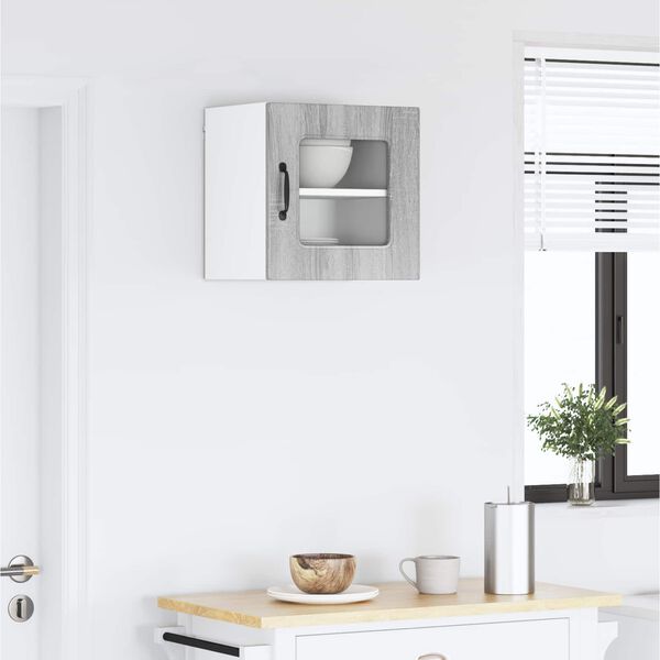 vidaXL Keitti&ouml;kaappi Kalmar Harmaa Sonoma 40 x 31 x 40 cm Tekninen puu