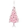 vidaXL Tekojoulukuusi palloilla esivalaistu pinkki 180 cm PVC