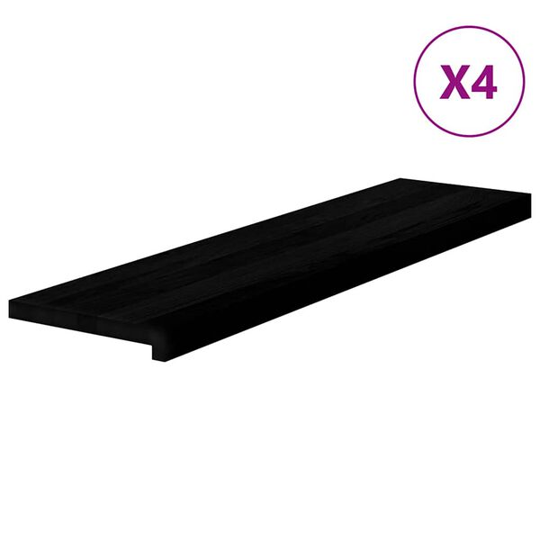 vidaXL Askelmat 4 kpl tummanruskea 100x30x2 cm t&auml;ysi tammi