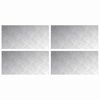 vidaXL Portaan askelma 4 kpl 60 x 30 cm Hopea Alumiini Suorakaide