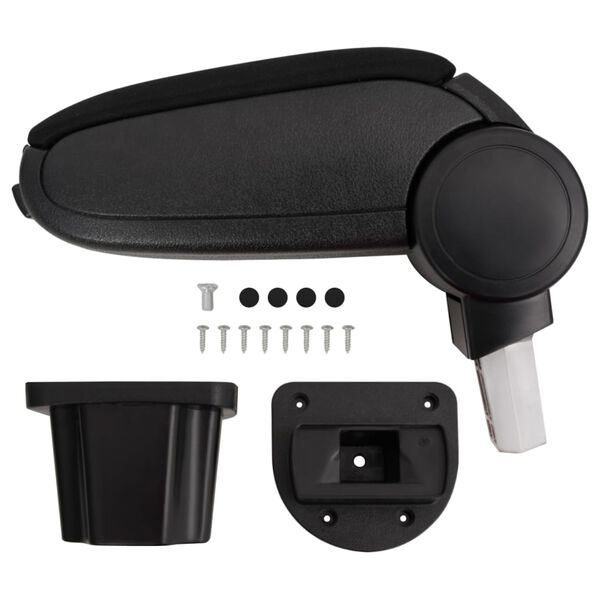 vidaXL Auton k&auml;sinoja musta 12x31x(29,5-47) cm ABS