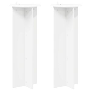 vidaXL Kasviteline 2 kpl valkoinen &Oslash;40 x 100 cm Tekninen puu