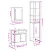 vidaXL 3-osainen Kylpyhuoneen kalustesarja harmaa Sonoma tekninen puu