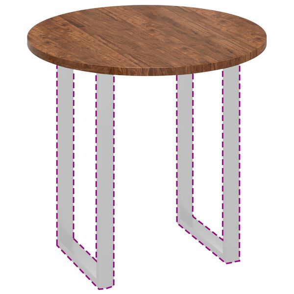 vidaXL P&ouml;yt&auml;levy Vaaleanruskea &Oslash; 80 x 2,5 cm M&auml;ntypuu