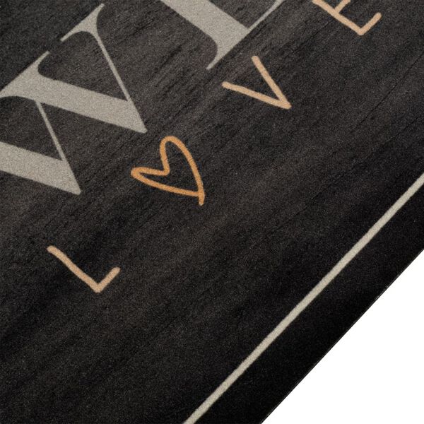 vidaXL Keitti&ouml;n pest&auml;v&auml; lattiamatto Coffee teksti 60x300 cm sametti