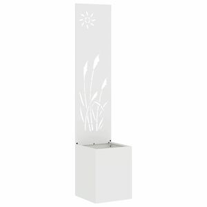 vidaXL Puutarhan yksityisyyden verho Viivakuvio Valkoinen 32 x 150 cm