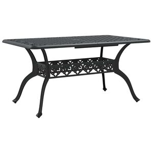 vidaXL Puutarhap&ouml;yt&auml; musta 150x90x72 cm valualumiini