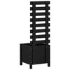 vidaXL Kukkalaatikko telineellä musta 39x39,5x114 cm täysi mänty