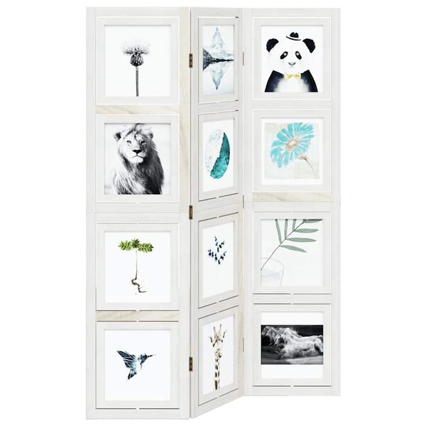 vidaXL 3-Paneelinen tilanjakaja valkoinen t&auml;ysi keisaripuu