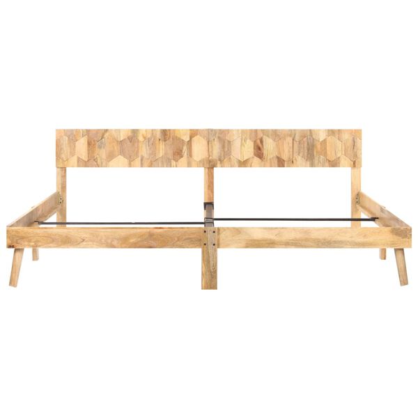 vidaXL Sängynrunko täysi mangopuu 200x200 cm