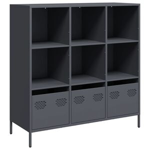 vidaXL Highboard Antrasiitti 101,5x39x103,5 cm ter&auml;s